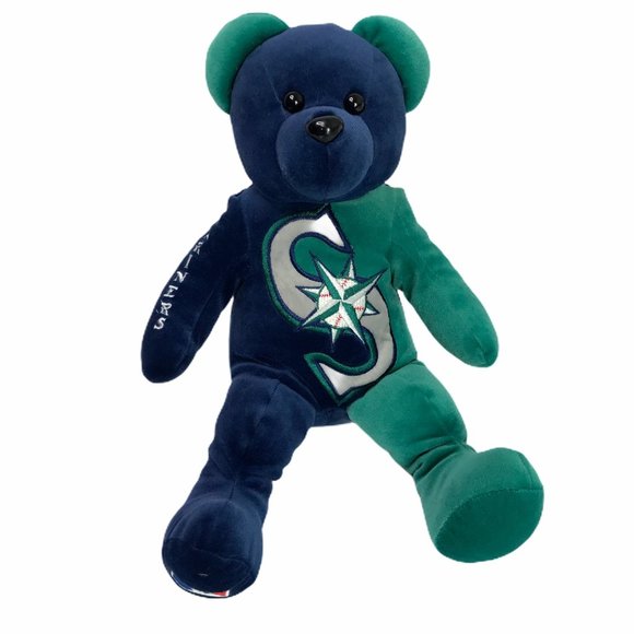 Team Beans Seattle Mariners Beanie Bear Blue Green - Picture 1 of 8